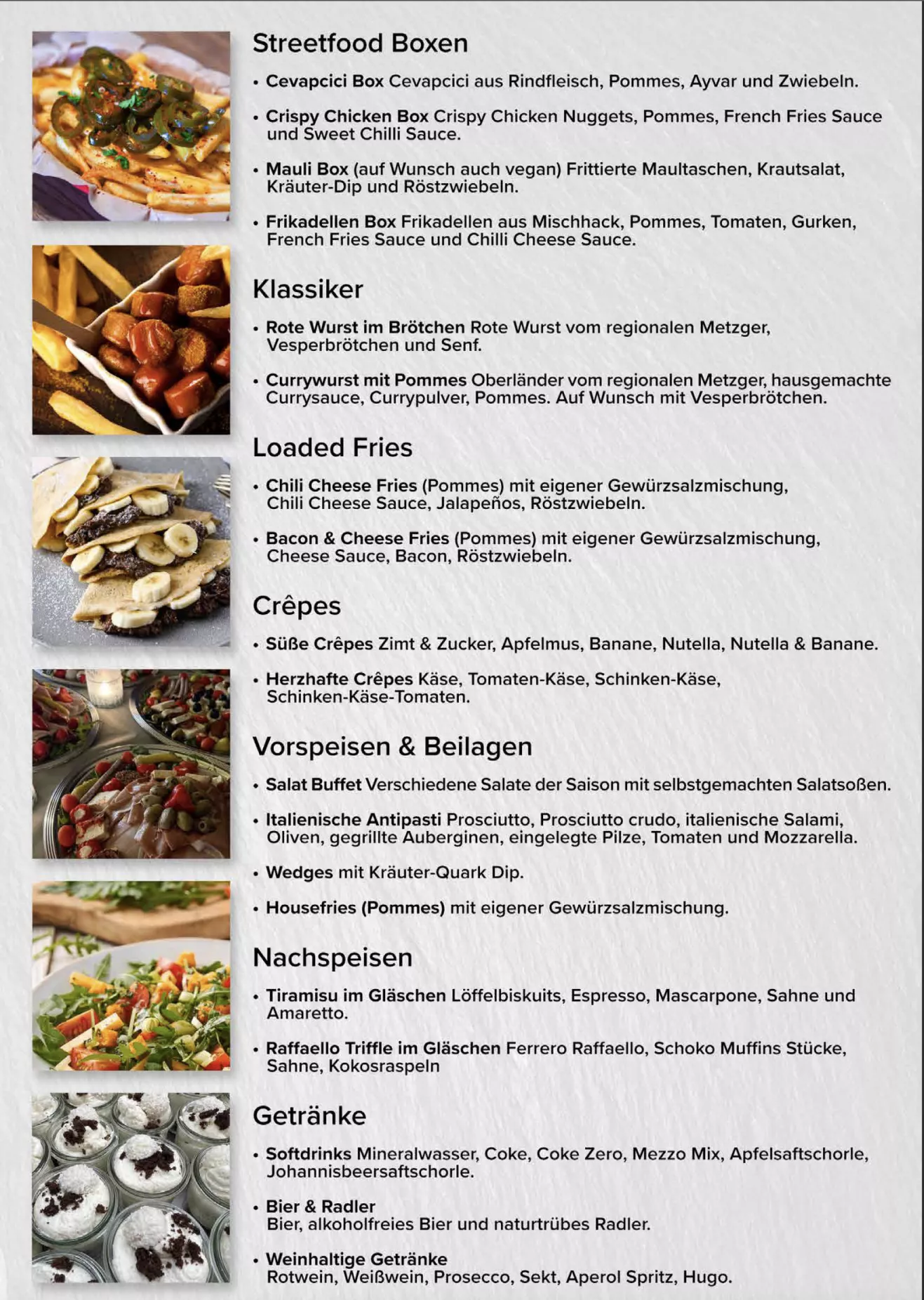 Speisekarte Teil 3